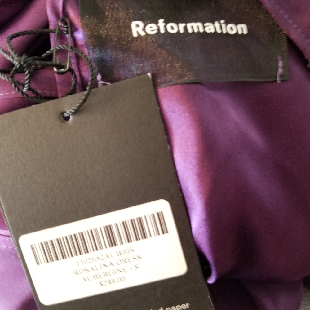 Reformation Rosalina Silk Long Dress in Au… - Picture 8 of 8